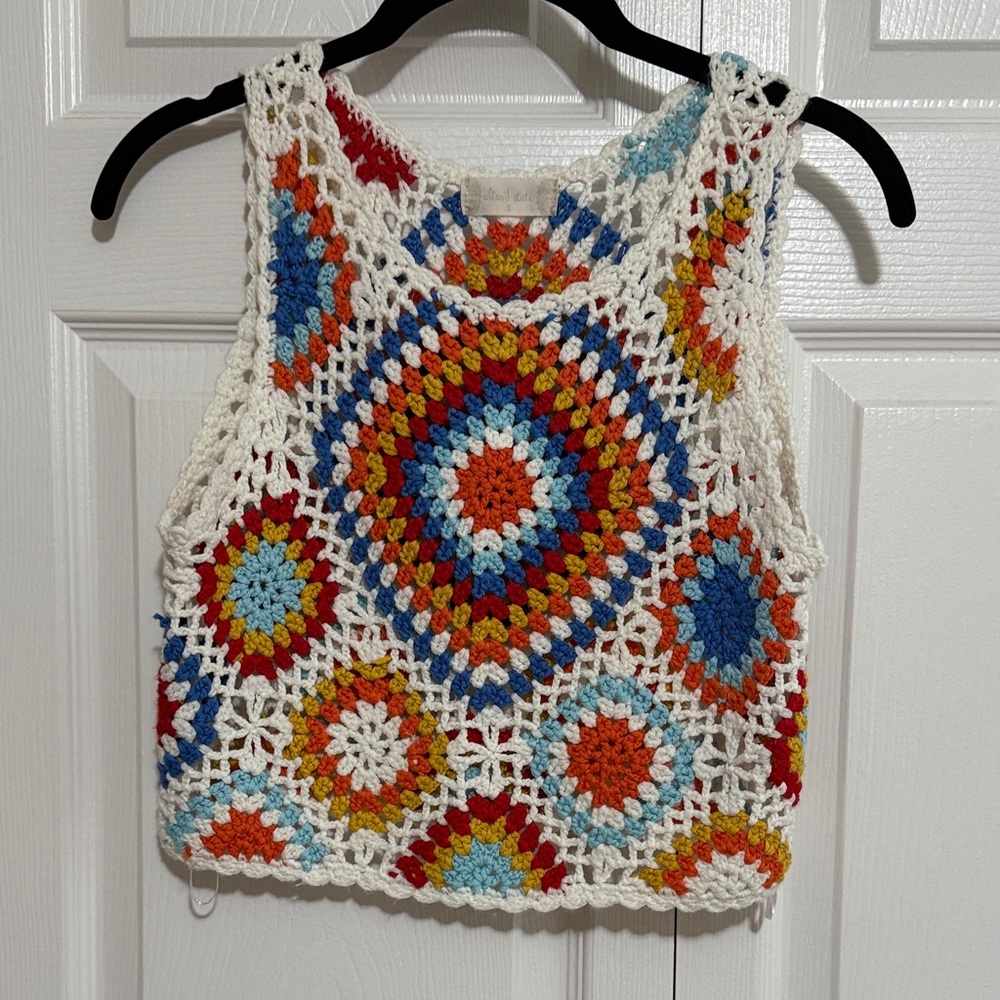 Altar'd State Multicolor Crochet Tank Top